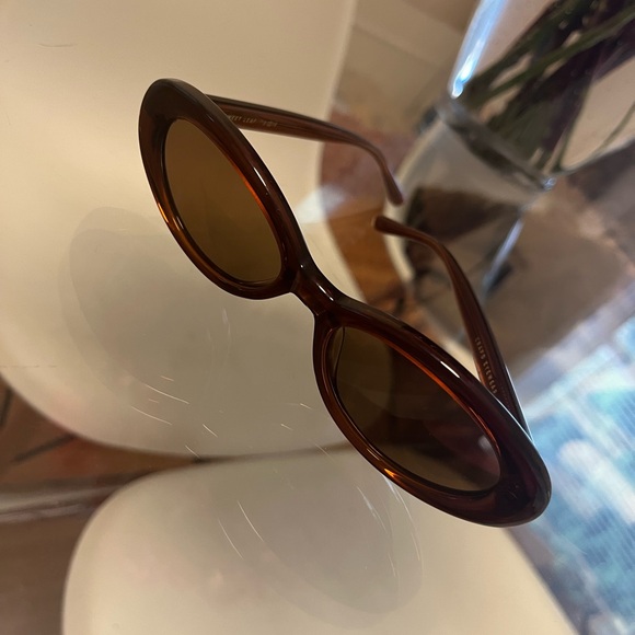 Crap Eyewear Brown Sandstone Oval Sunglasses - Picture 5 of 5